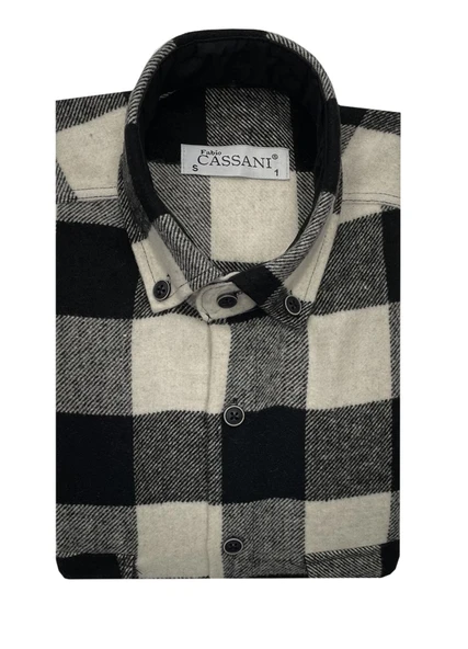 Fabio Cassani Erkek Kışlık HAKİKİ Oduncu Gömleği - 7397 - 2