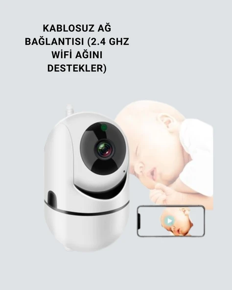 Akıllı Kontrol ve Hareket Takipli 1080P Kablosuz Güvenlik Kamerası – Gece Görüşlü ve İki Yönlü Sesli - 5