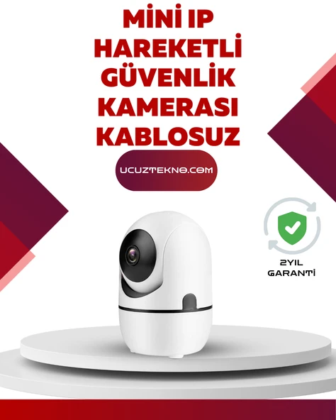 Full HD 1080P Kablosuz Güvenlik Kamerası – Hareket Takip, Gece Görüşü ve İki Yönlü Ses Özellikli