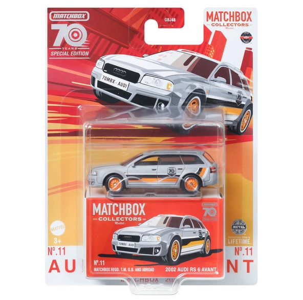 Matchbox 70. Yıla Özel 2002 Audi RS 6 Avant Koleksiyon Aracı HLJ69