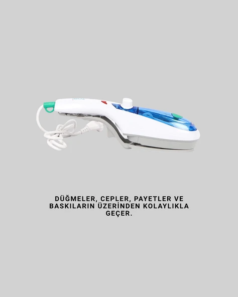 Kompakt Buharlı Ütü 1500W | Tüm Yüzeyler İçin Pratik ve Etkili - Resim 3