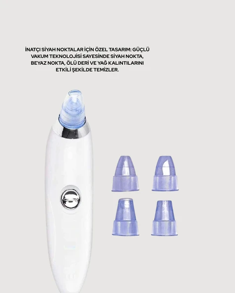 Vakum Teknolojili Siyah Nokta Temizleyici Cihaz – 4 Farklı Başlık ve Derinlemesine Gözenek Temizliği - 5