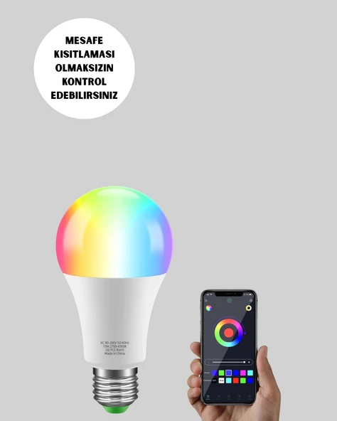Enerji Verimli Akıllı LED Ampul, Uzaktan Kontrol Özellikli - 2