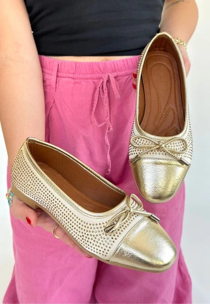 Etya Gold Cilt Babet Ayakkabı - Resim 2