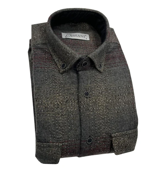 Fabio Cassani Erkek Kışlık HAKİKİ Oduncu Gömleği - 7402 - Resim 3
