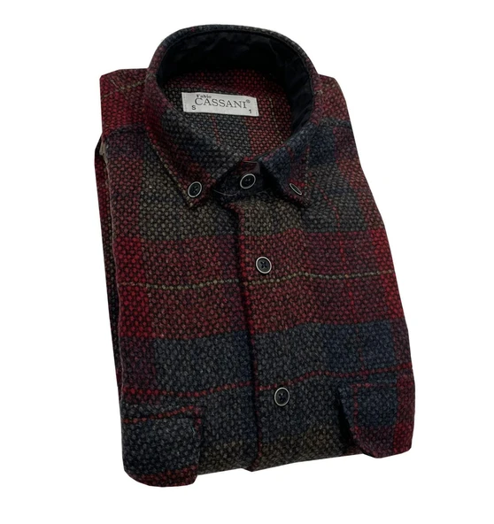Fabio Cassani Erkek Kışlık HAKİKİ Oduncu Gömleği - 7400 - Resim 3