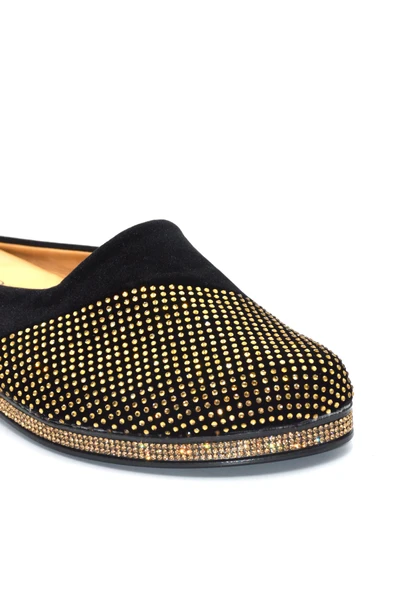 Kadın Siyah Taşlı Günlük Ev Terliği , Çeyiz Terliği ve Misafir Terliği - 3