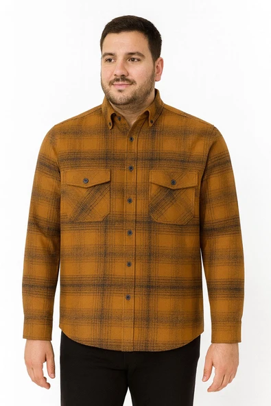 Fabio Cassani Erkek Kışlık HAKİKİ Oduncu Gömleği - 7403 - Resim 4