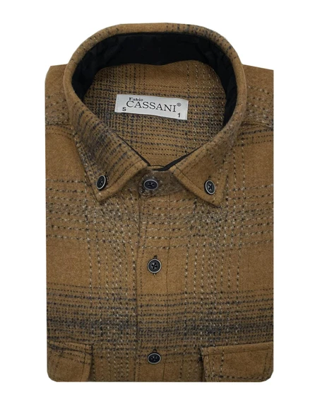 Fabio Cassani Erkek Kışlık HAKİKİ Oduncu Gömleği - 7403 - Resim 2