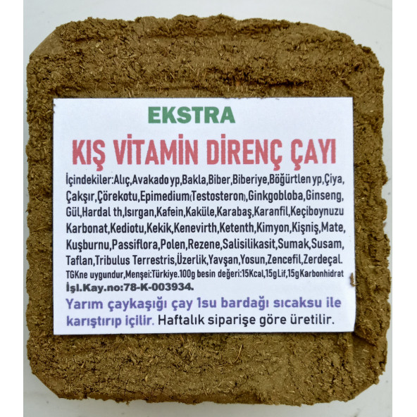 Kış Çayı. Vitamin Çayı. Direnç çayı 50 G