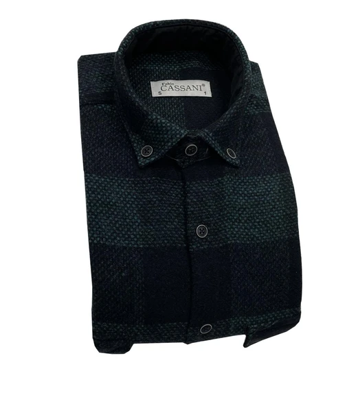 Fabio Cassani Erkek Kışlık HAKİKİ Oduncu Gömleği - 7399 - Resim 3