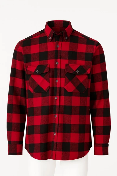 Fabio Cassani Erkek Kışlık HAKİKİ Oduncu Gömleği - 7398 ürün görseli