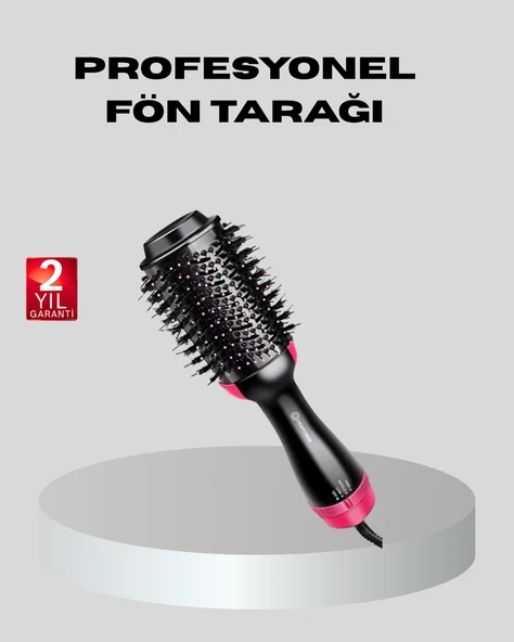1200W Fön Tarağı – 3 Isı Ayarı, Negatif İyonlu, Hızlı ve Pürüzsüz Sonuç ürün görseli 1