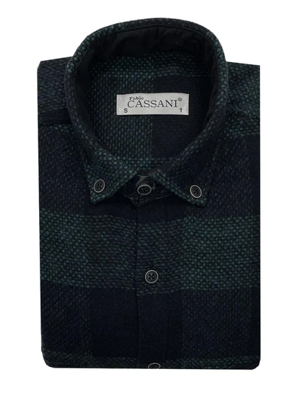 Fabio Cassani Erkek Kışlık HAKİKİ Oduncu Gömleği - 7399 - Resim 2