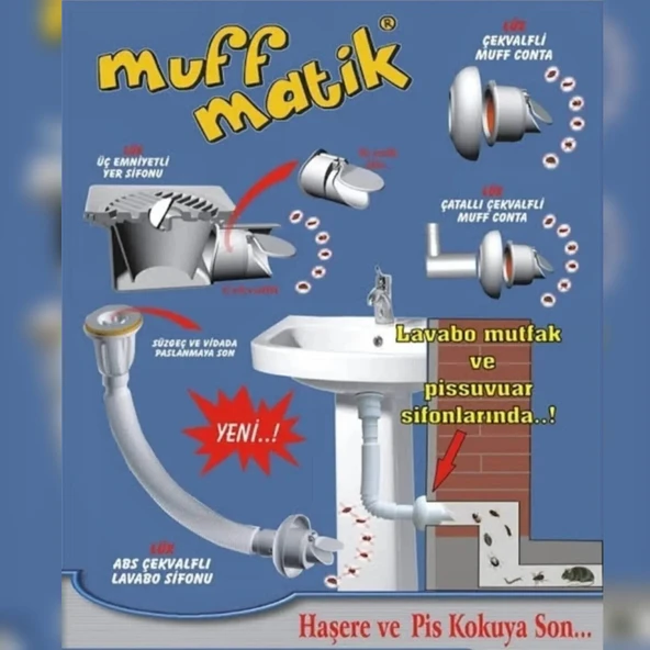 2 ADET Koku Önleyici  Çekvalfli Adaptör Conta o50 Lavabo & Eviye Gideri için - Resim 2