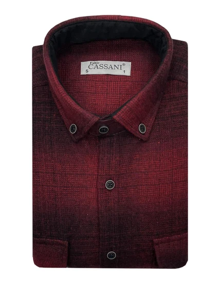 Fabio Cassani Erkek Kışlık HAKİKİ Oduncu Gömleği - 7405 - Resim 2