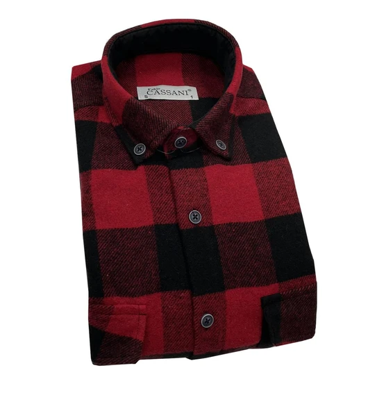 Fabio Cassani Erkek Kışlık HAKİKİ Oduncu Gömleği - 7398 - Resim 3