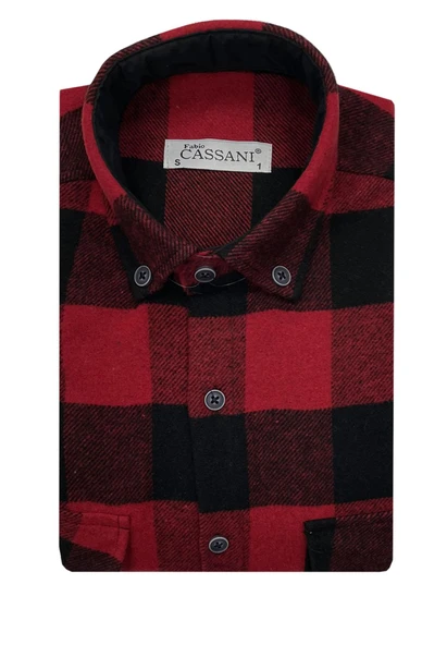 Fabio Cassani Erkek Kışlık HAKİKİ Oduncu Gömleği - 7398 - Resim 2