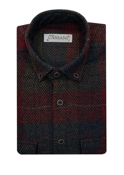 Fabio Cassani Erkek Kışlık HAKİKİ Oduncu Gömleği - 7400 - Resim 2