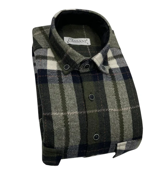 Fabio Cassani Erkek Kışlık HAKİKİ Oduncu Gömleği - 7406 - Resim 3
