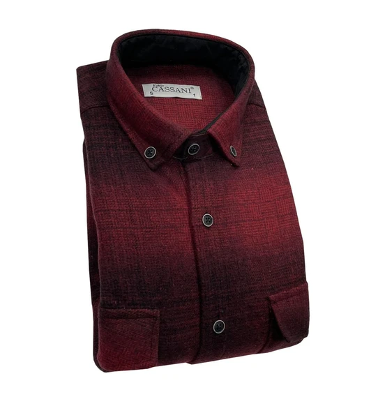 Fabio Cassani Erkek Kışlık HAKİKİ Oduncu Gömleği - 7405 - Resim 3