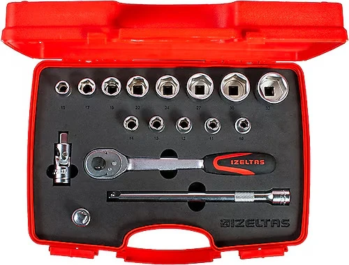 İzeltaş 1/2 Altı Köşe Lokma Anahtar Takımı (17 Parça) ürün görseli