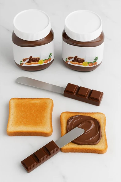 2 li Paslanmaz Çelik Çikolata Bıçağı Seti 18 cm ürün görseli 1