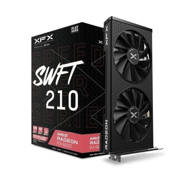 XFX RX-66XL8LFDQ Speedster SWFT 210 AMD Radeon RX 6600 Core 8GB GDDR6 128Bit Gaming Ekran Kartı - Resim 1