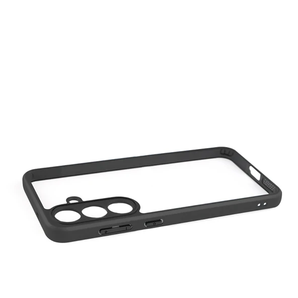 Samsung Galaxy S25 FE Kılıf NEWRoll Çerçeveli Şeffaf Kapak - Resim 4