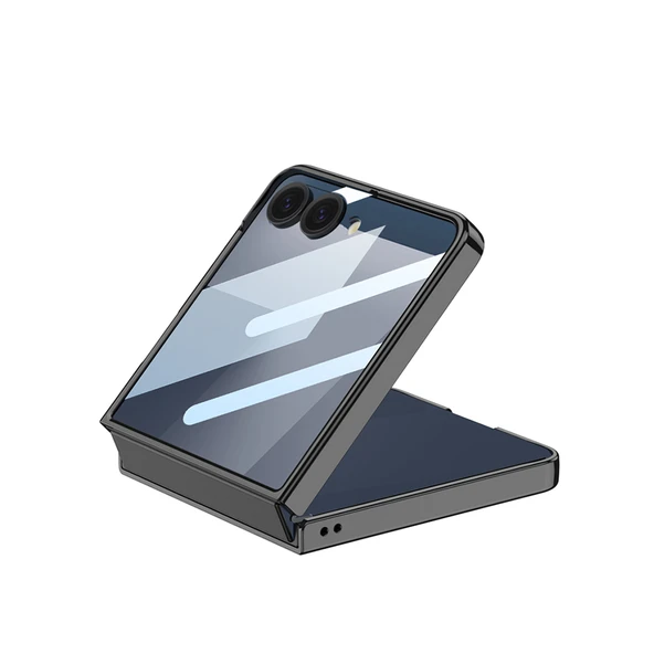 Samsung Galaxy Z Flip 7 Kılıf M-safe Şarj Özellikli Standlı Kıpta KPT-02 Kapak - Resim 7