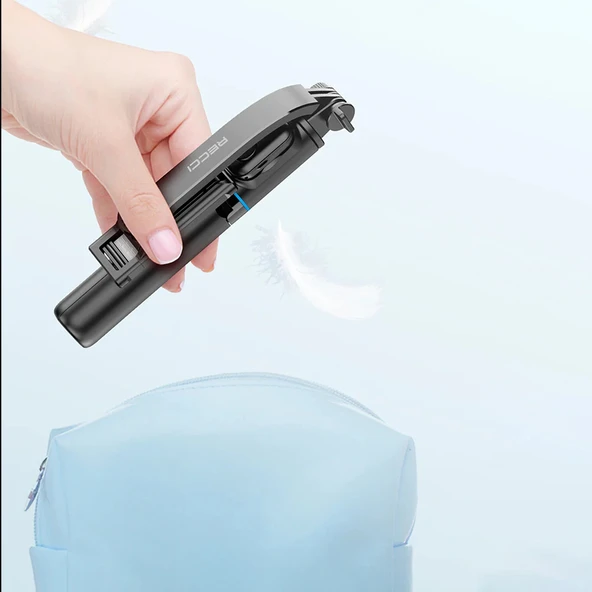 ​Recci RSS-W03 Bluetooth 5.0 Uzaktan Kumandalı Çok Fonksiyonlu Selfie Çubuğu - 6