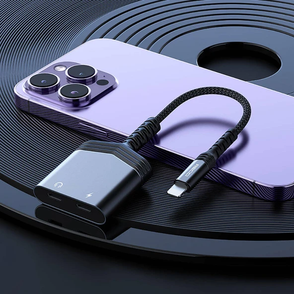 Recci RDS-A18 Lightning 2in1 Şarj ve Ses Adaptörü - Resim 2