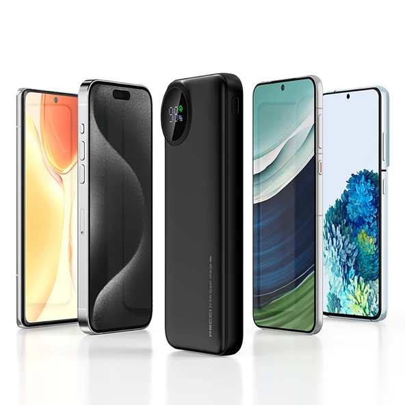 Recci RPB-P48 PD 20W Dijital LED Göstergeli Hızlı Şarj Özellikli Taşınabilir Powerbank 22.5W 10000mAh - 8