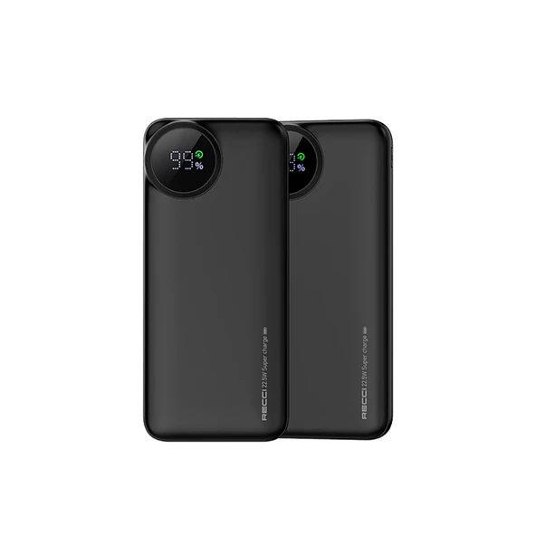 Recci RPB-P48 PD 20W Dijital LED Göstergeli Hızlı Şarj Özellikli Taşınabilir Powerbank 22.5W 10000mAh - 2