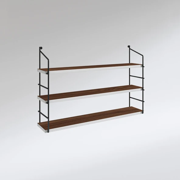 Kenzlife mutfak banyo duvar rafı junzi mat ceviz suntalam 070(Y)*80(G)*15(D)3 KATLI - Resim 2