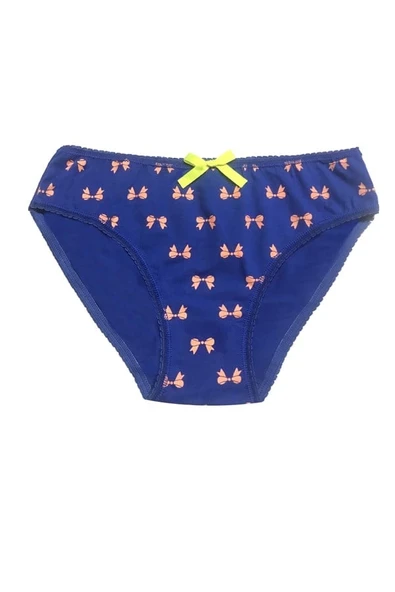 Berrak Kadın için Saks Renk Kurdele Süslemeli Bikini 11103 ürün görseli 1