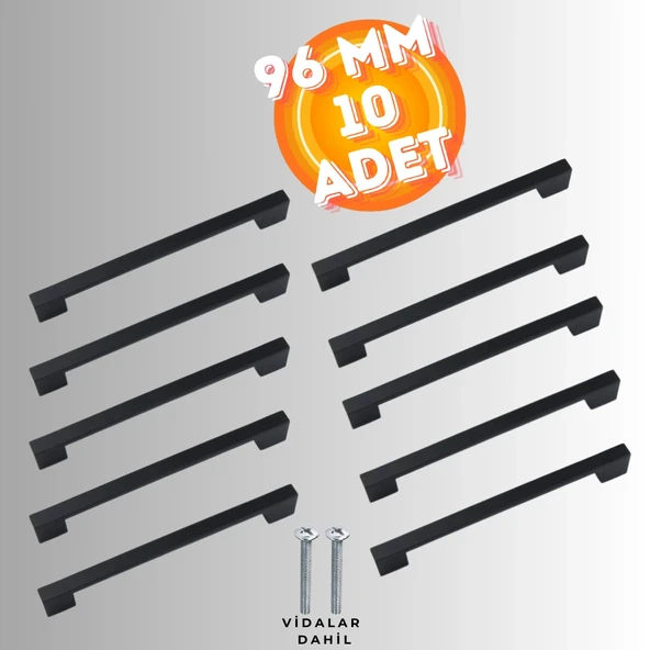 Köprü Kulp Dolap Çekmece Kulbu Metal Kulp 96 MM ( 10 ADET ) ürün görseli