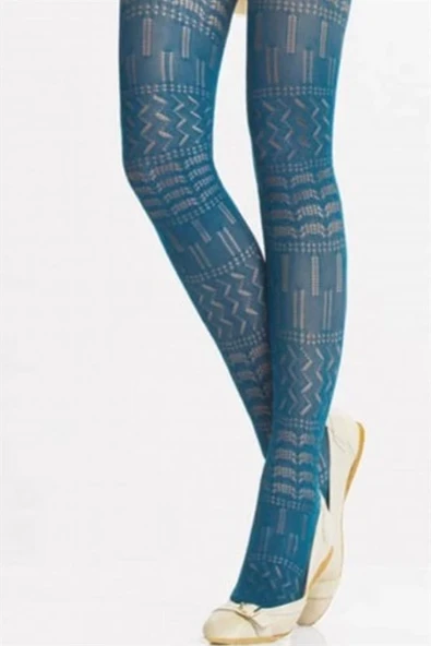 Daymod Daisy File Desenli Kadın Külotlu Çorap ürün görseli 1