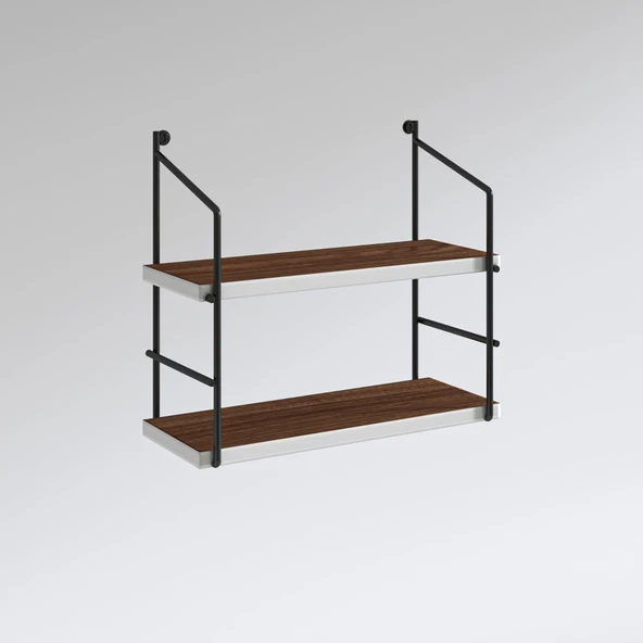 Kenzlife mutfak banyo duvar rafı junzi mat ceviz suntalam 040(Y)*40(G)*15(D)2 katlı - Resim 2