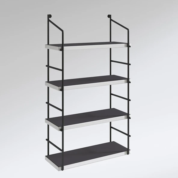 Kenzlife mutfak banyo duvar rafı junzi mat gri suntalam 100(Y)*40(G)*15(D)4 KATLI - Resim 2