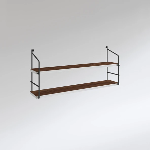 Kenzlife mutfak banyo duvar rafı junzi mat ceviz suntalam 040(Y)*80(G)*15(D)2 katlı - Resim 2