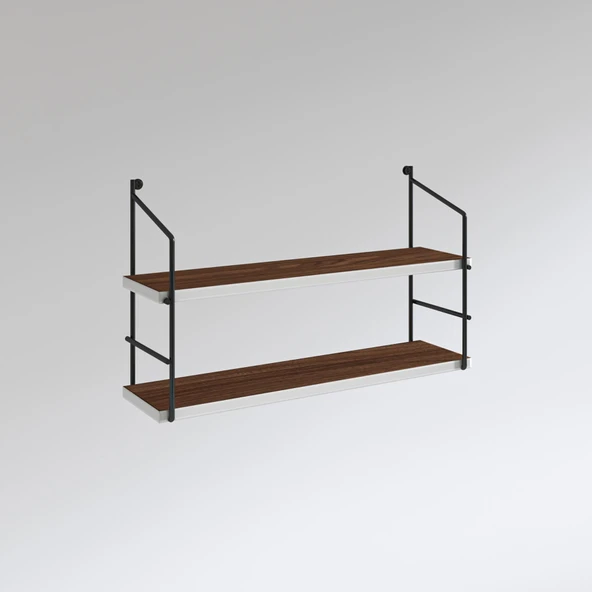 Kenzlife mutfak banyo duvar rafı junzi mat ceviz suntalam 040(Y)*60(G)*15(D)2 katlı - Resim 2