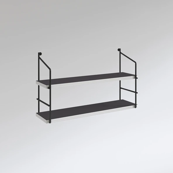 Kenzlife mutfak banyo duvar rafı junzi mat gri suntalam 040(Y)*60(G)*15(D)2 katlı - Resim 2