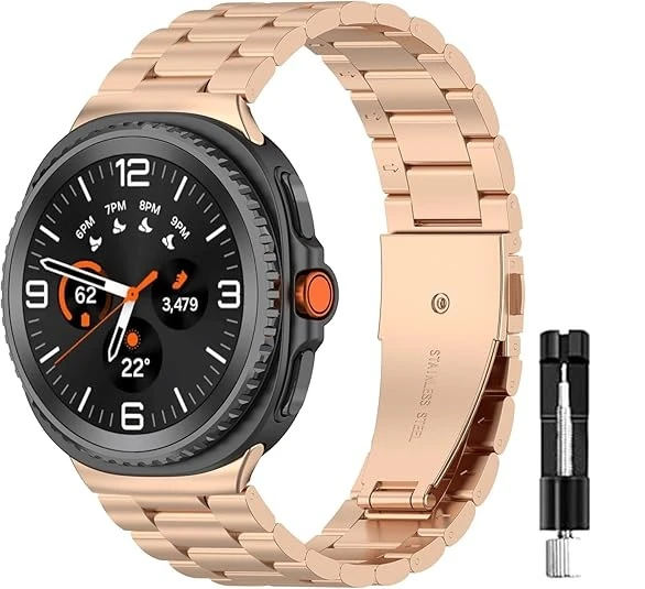 Samsung Galaxy Watch 8 40mm 44mm Classic 46mm Kordon Klipsli Metal Kordon 04 +Kısaltma Aparatı - 3
