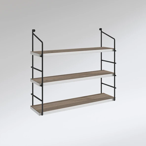 Kenzlife mutfak banyo duvar rafı junzi mat cordoba suntalam 070(Y)*60(G)*15(D)3 KATLI - Resim 2