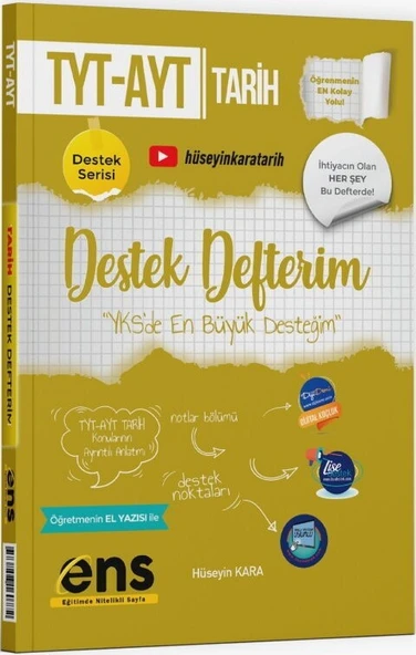 TYT AYT Tarih Destek Defterim ENS Yayıncılık ürün görseli 1