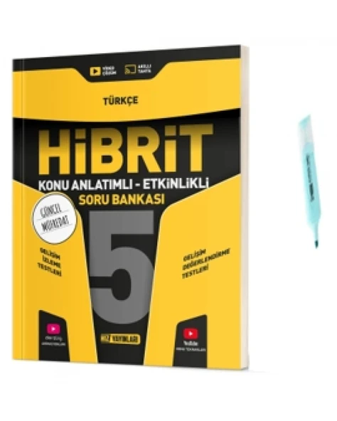 5.Sınıf HİBRİT Türkçe Konu Anlatımlı Etkinlikli Soru Bankası (Yeni Müfredat)