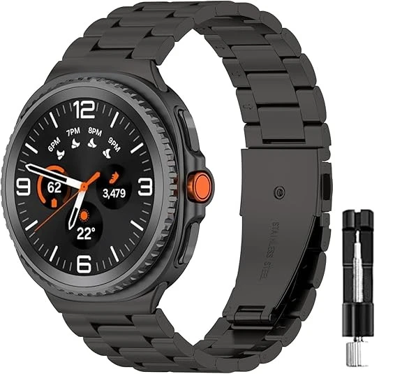 Samsung Galaxy Watch 8 40mm 44mm Classic 46mm Kordon Klipsli Metal Kordon 04 +Kısaltma Aparatı