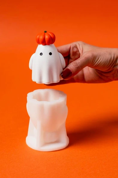 Kabaklı Hayalet M2 Silikon Mum Kalıbı - Resim 3