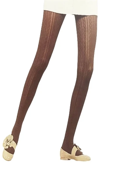 Vog Kadın Kalın Desenli Külotlu 711 Kahve 1 ürün görseli 1